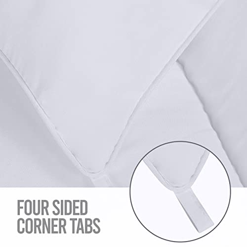 Utopia Bedding Comforters Queen Size, All Season Duvet Insert, Down Alternative Box Stitched Bed Comforter with Corner Tabs, Machine Washable (White)
