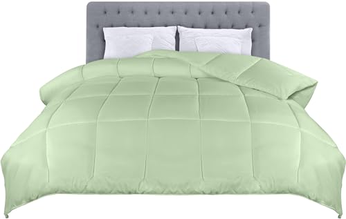 Utopia Bedding Comforters Queen Size, All Season Duvet Insert, Down Alternative Box Stitched Bed Comforter with Corner Tabs, Machine Washable (White)