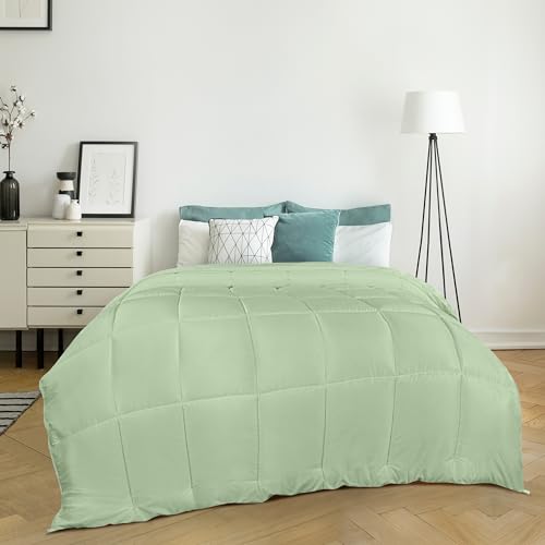 Utopia Bedding Comforters Queen Size, All Season Duvet Insert, Down Alternative Box Stitched Bed Comforter with Corner Tabs, Machine Washable (White)