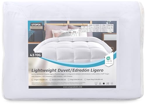 Utopia Bedding Comforters Queen Size, All Season Duvet Insert, Down Alternative Box Stitched Bed Comforter with Corner Tabs, Machine Washable (White)