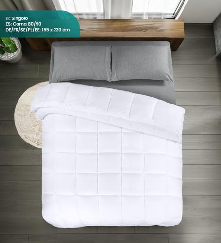 Utopia Bedding Comforters Queen Size, All Season Duvet Insert, Down Alternative Box Stitched Bed Comforter with Corner Tabs, Machine Washable (White)