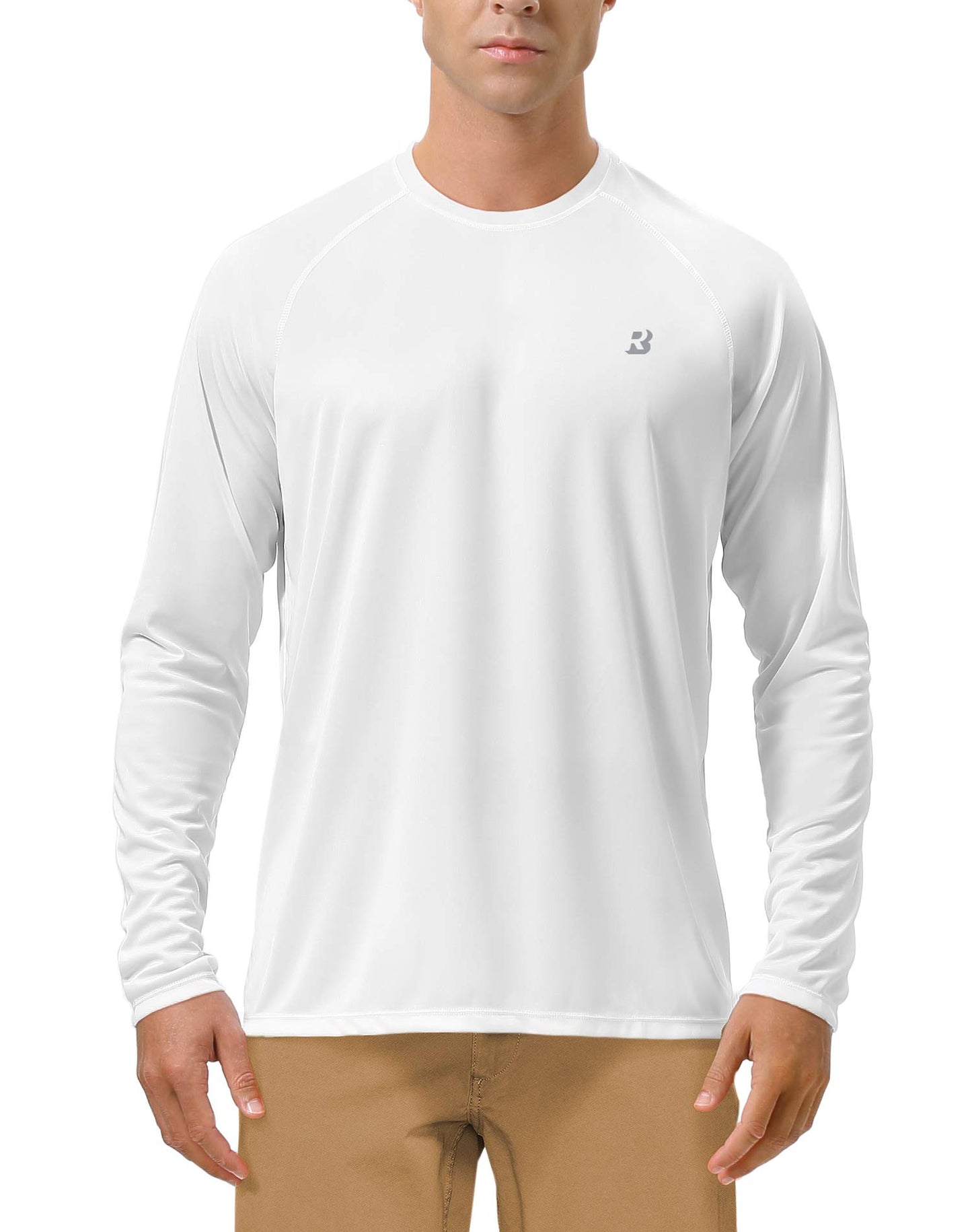 Roadbox Men's Sun Protection Swim Shirts Long Sleeve, UV UPF 50+ T-Shirt Quick Dry, Athletic Rash Guard for Watersport Fishing Hiking Workout Dark Gray