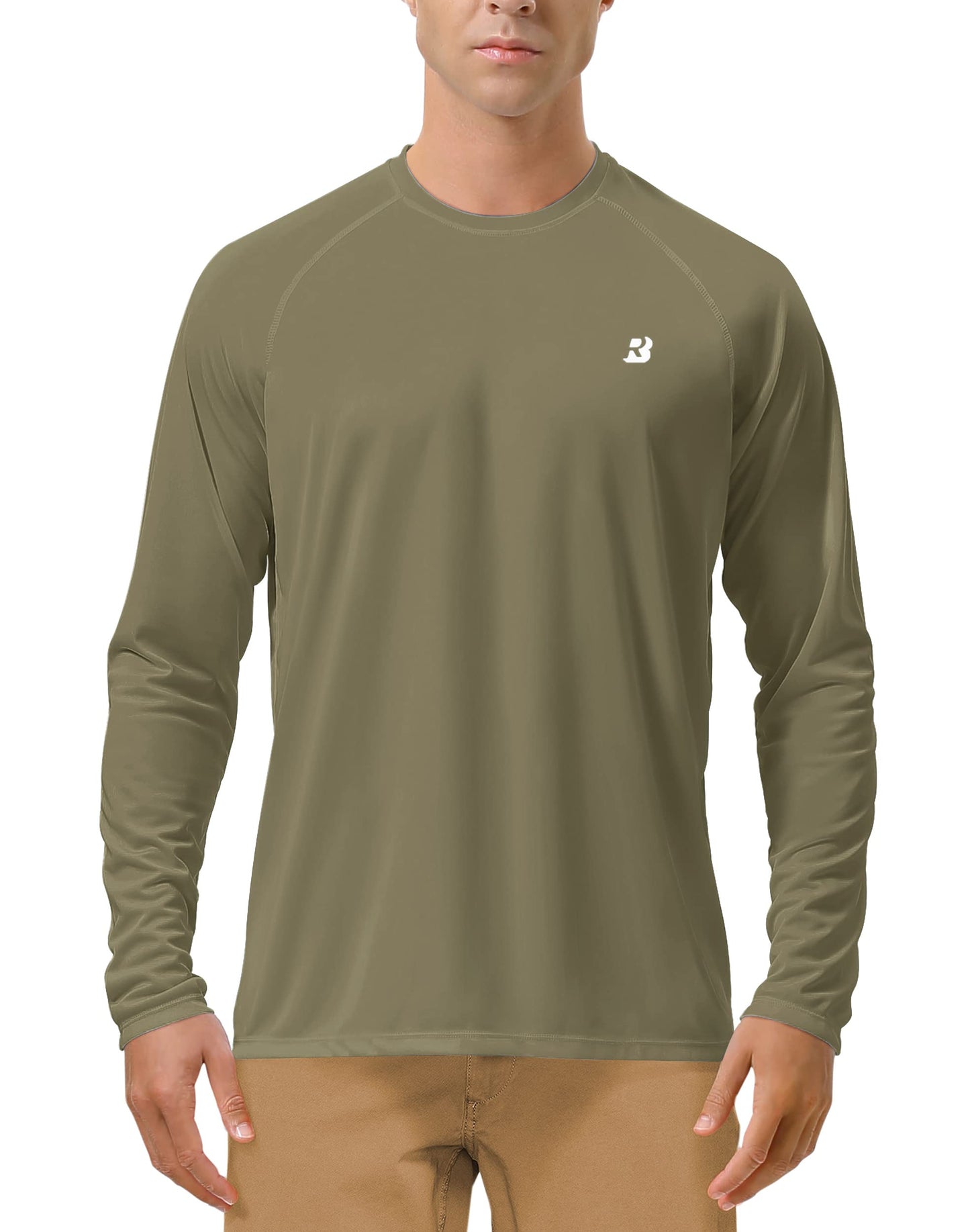 Roadbox Men's Sun Protection Swim Shirts Long Sleeve, UV UPF 50+ T-Shirt Quick Dry, Athletic Rash Guard for Watersport Fishing Hiking Workout Dark Gray