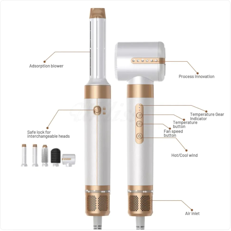 7-in-1 Hot Air Hair Curler Brush